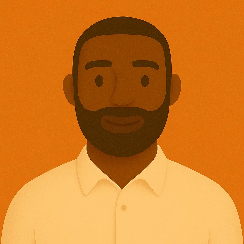 Illustration of James, eco-coffee brand founder in AIVisCity.